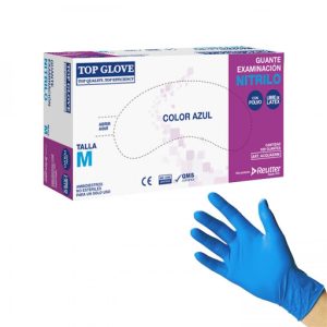 Guantes Nitrilo Azul Con Polvo M – Top Glove