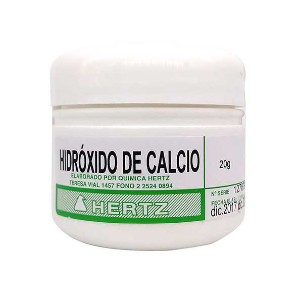 Hidróxido De Calcio en Polvo Frasco de 20 Grs. - Hertz