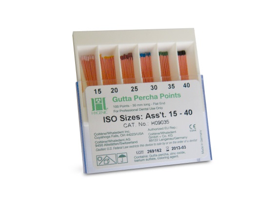 Cono Gutta Percha Hygenic Caja 100 N°30