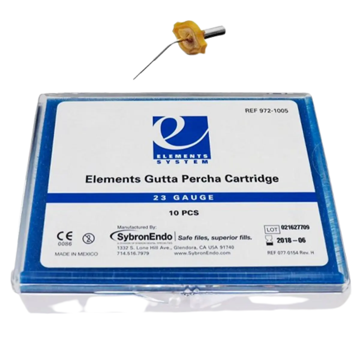 Obturador Inalámbrico Elements Free Cartucho Mediano Body Kit 23GA. Kerr