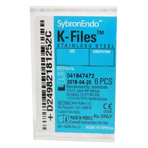 Limas K-Files 21mm N°10 Kerr – 6 Unidades ( moradas )