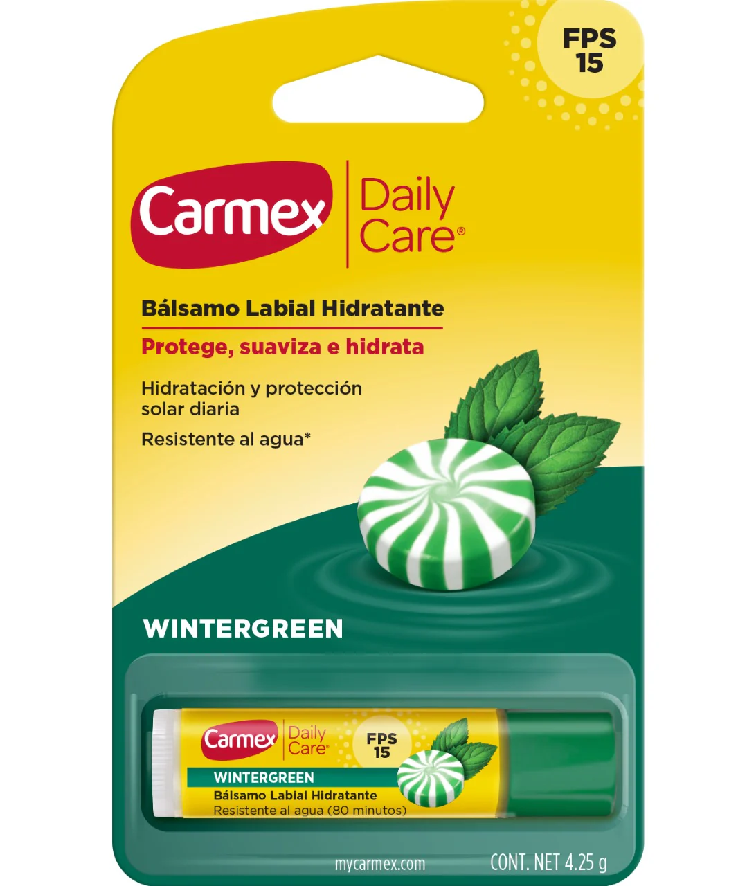 Carmex – Bálsamo Labial Barra Sabor Menta de 4.25 Gramos