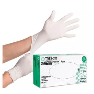 Guante Examen Latex Libre de Polvo L Tresor
