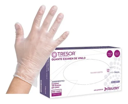 Guante Examen Vinilo L Tresor